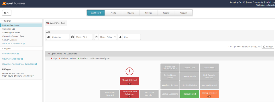 screenshot of Avast Business CloudCare